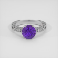 1.62 Ct. Purple Amethyst Ring, 10K White Gold 1