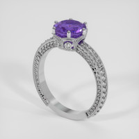 1.62 Ct. Purple Amethyst Ring, 10K White Gold 2
