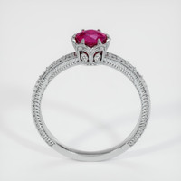 0.68 Ct. Pinkish Red Ruby Ring, 10K White Gold 3