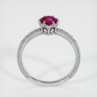 0.63 Ct. Pinkish Red Ruby Ring, 10K White Gold 3