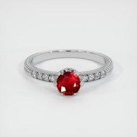 0.68 Ct. Ruby Ring, 10K White Gold 1