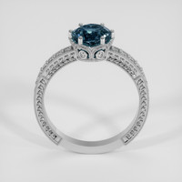 1.82 Ct. Greenish Blue Sapphire Ring, 10K White Gold 3
