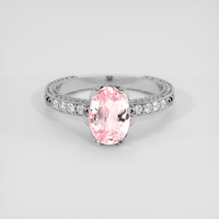 2.13 Ct. Pink Sapphire Ring, 10K White Gold 1