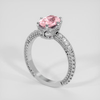 2.13 Ct. Pink Sapphire Ring, 10K White Gold 2
