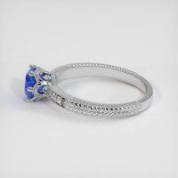 1.14 Ct. Blue Sapphire Ring, 14K White Gold 4
