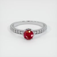 0.54 Ct. Ruby Ring, 14K White Gold 1