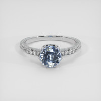 1.44 Ct. Blue Sapphire Ring, 14K White Gold 1