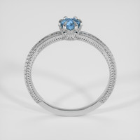 0.54 Ct. Greenish Blue Sapphire Ring, 14K White Gold 3