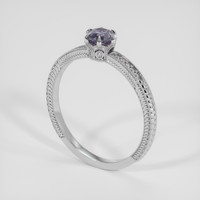 0.68 Ct. Bluish Purple Sapphire Ring, 14K White Gold 2