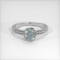 1.15 Ct. Sapphire Ring, 14K White Gold 1