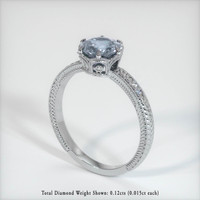1.17 Ct. Sapphire Ring, 14K White Gold 2
