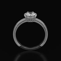 0.90 Ct. Sapphire Ring, 14K White Gold 3