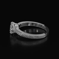 0.90 Ct. Sapphire Ring, 14K White Gold 4