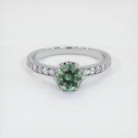 1.01 Ct. Sapphire Ring, 14K White Gold 1