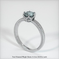 1.25 Ct. Sapphire Ring, 14K White Gold 2