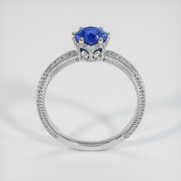 1.14 Ct. Blue Sapphire Ring, 18K White Gold 3