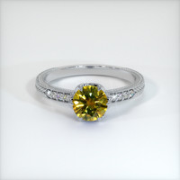 1.37 Ct. Sapphire Ring, 18K White Gold 1
