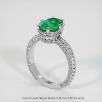 2.11 Ct. Emerald Ring, 18K White Gold 2
