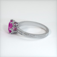 1.72 Ct. Pink Sapphire Ring, 18K White Gold 4