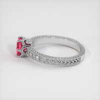 1.07 Ct. Padparadscha Sapphire Ring, 18K White Gold 4