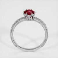 0.54 Ct. Ruby Ring, 18K White Gold 3