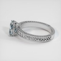 1.51 Ct. Greyish Blue Sapphire Ring, 18K White Gold 4