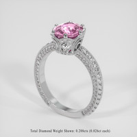 2.23 Ct. Pink Sapphire Ring, 18K White Gold 2