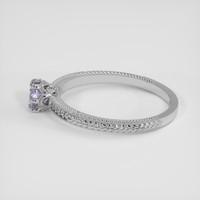 0.49 Ct. Bluish Purple Sapphire Ring, 18K White Gold 4