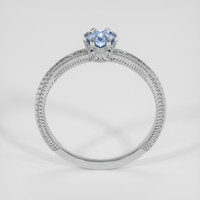 0.50 Ct. Blue Sapphire Ring, 18K White Gold 3