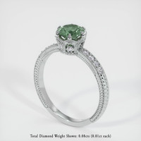 1.01 Ct. Sapphire Ring, 18K White Gold 2