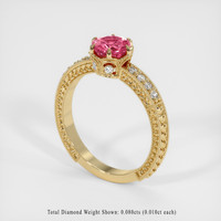 1.07 Ct. Padparadscha Sapphire Ring, 10K Yellow Gold 2