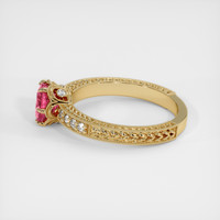 1.07 Ct. Padparadscha Sapphire Ring, 10K Yellow Gold 4