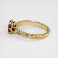 0.60 Ct. Ruby Ring, 10K Yellow Gold 4