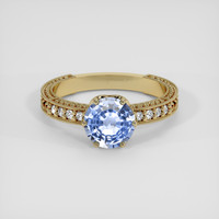 1.46 Ct. Blue Sapphire Ring, 10K Yellow Gold 1