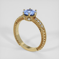1.46 Ct. Blue Sapphire Ring, 10K Yellow Gold 2