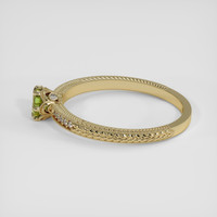 0.50 Ct. Yellowish Green Sapphire Ring, 10K Yellow Gold 4