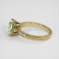3.56 Ct. Green Sapphire Ring, 10K Yellow Gold 4
