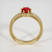 0.77 Ct. Ruby Ring, 14K Yellow Gold 3