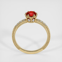 0.68 Ct. Ruby Ring, 14K Yellow Gold 3