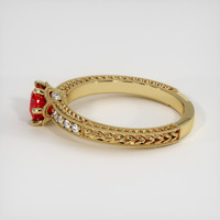 0.77 Ct. Ruby Ring, 14K Yellow Gold 4