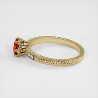 0.68 Ct. Ruby Ring, 14K Yellow Gold 4