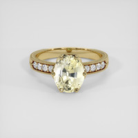 2.41 Ct. Yellow Sapphire Ring, 14K Yellow Gold 1