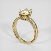 2.41 Ct. Yellow Sapphire Ring, 14K Yellow Gold 2