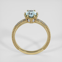 1.10 Ct. Greenish Blue Sapphire Ring, 14K Yellow Gold 3