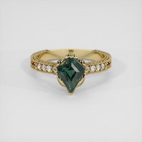1.44 Ct. Bluish Green Sapphire Ring, 14K Yellow Gold 1
