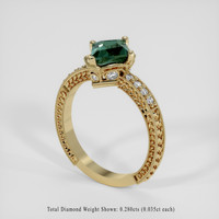 1.44 Ct. Bluish Green Sapphire Ring, 14K Yellow Gold 2