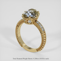 3.22 Ct. Bi Color Sapphire Ring, 14K Yellow Gold 2