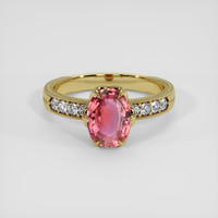 1.51 Ct. Padparadscha Sapphire Ring, 14K Yellow Gold 1