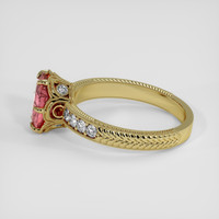 1.51 Ct. Padparadscha Sapphire Ring, 14K Yellow Gold 4