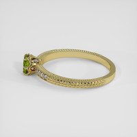 0.40 Ct. Greenish Yellow Sapphire Ring, 14K Yellow Gold 4